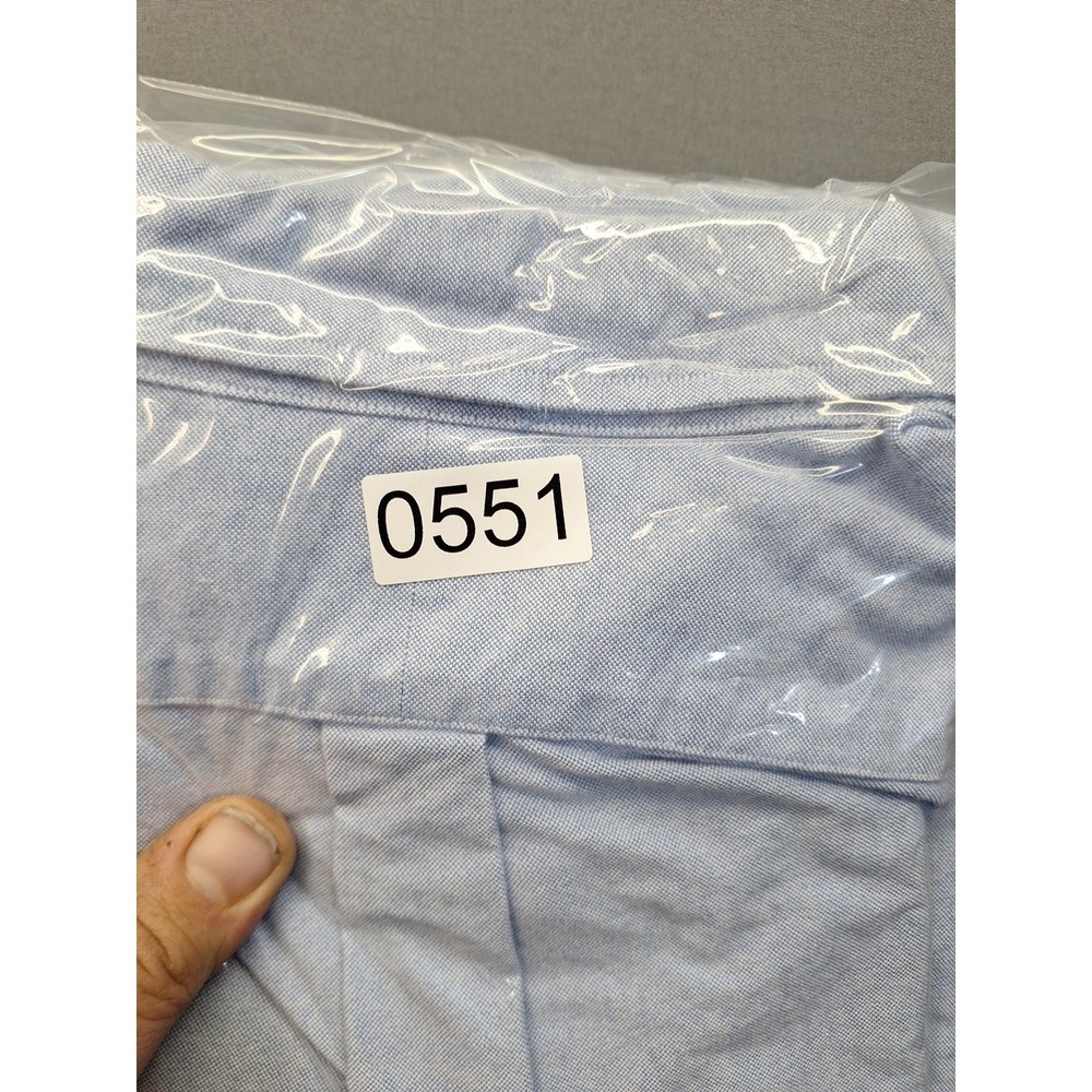 Polo Ralph Lauren Mens Slim Fit XL Blue Chambray Flesh Pony Preppy Golf Office - Picture 12 of 12